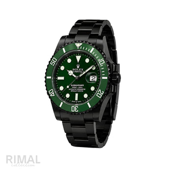 Rolex Submariner Date Green Dial Green Bezel Black Watch - image 2