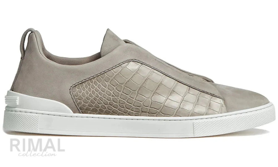 Zegna Triple Stitch Neutrals Sneaker | Men