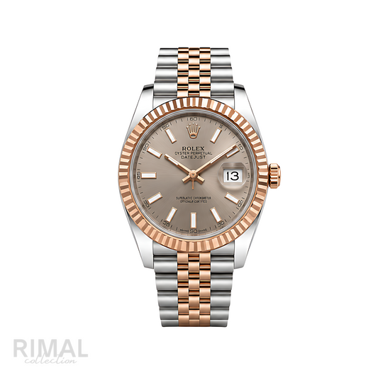 Rolex Datejust Sundust Dial Two Tone Rose Gold Watch - image 1