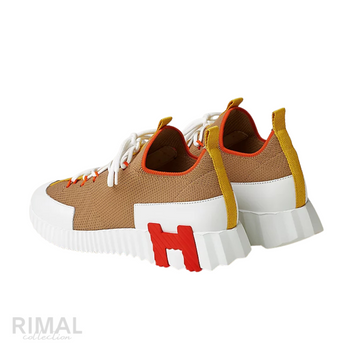 Hermès | Lift On Sneakers Multicolore Beige Lin - View 2