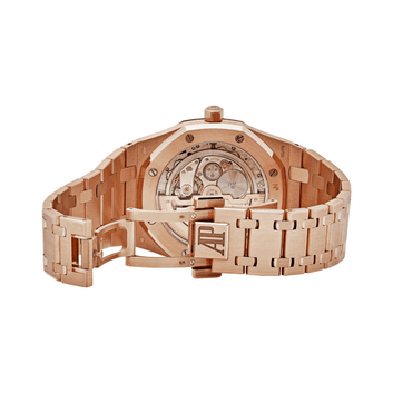 Audemars Piguet Royal Oak Rose Gold Blue Dial Watch
