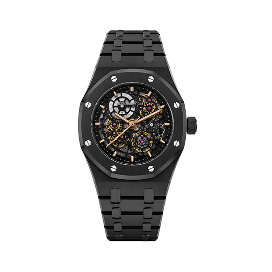 Audemars Piguet Royal Oak Double Balance Black Dial Wheel Skeleton Black Watch - image 1