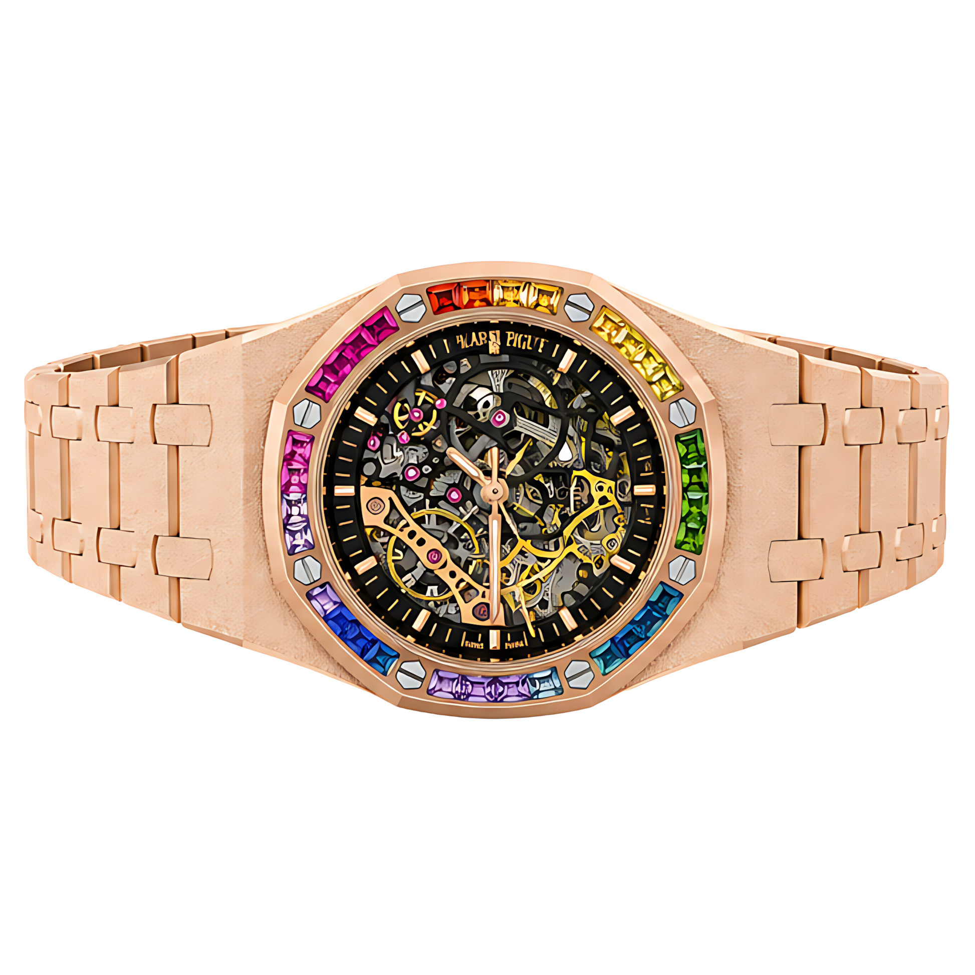 Audemars Piguet Royal Oak Rainbow Frosted Rose Gold Watch - image 3