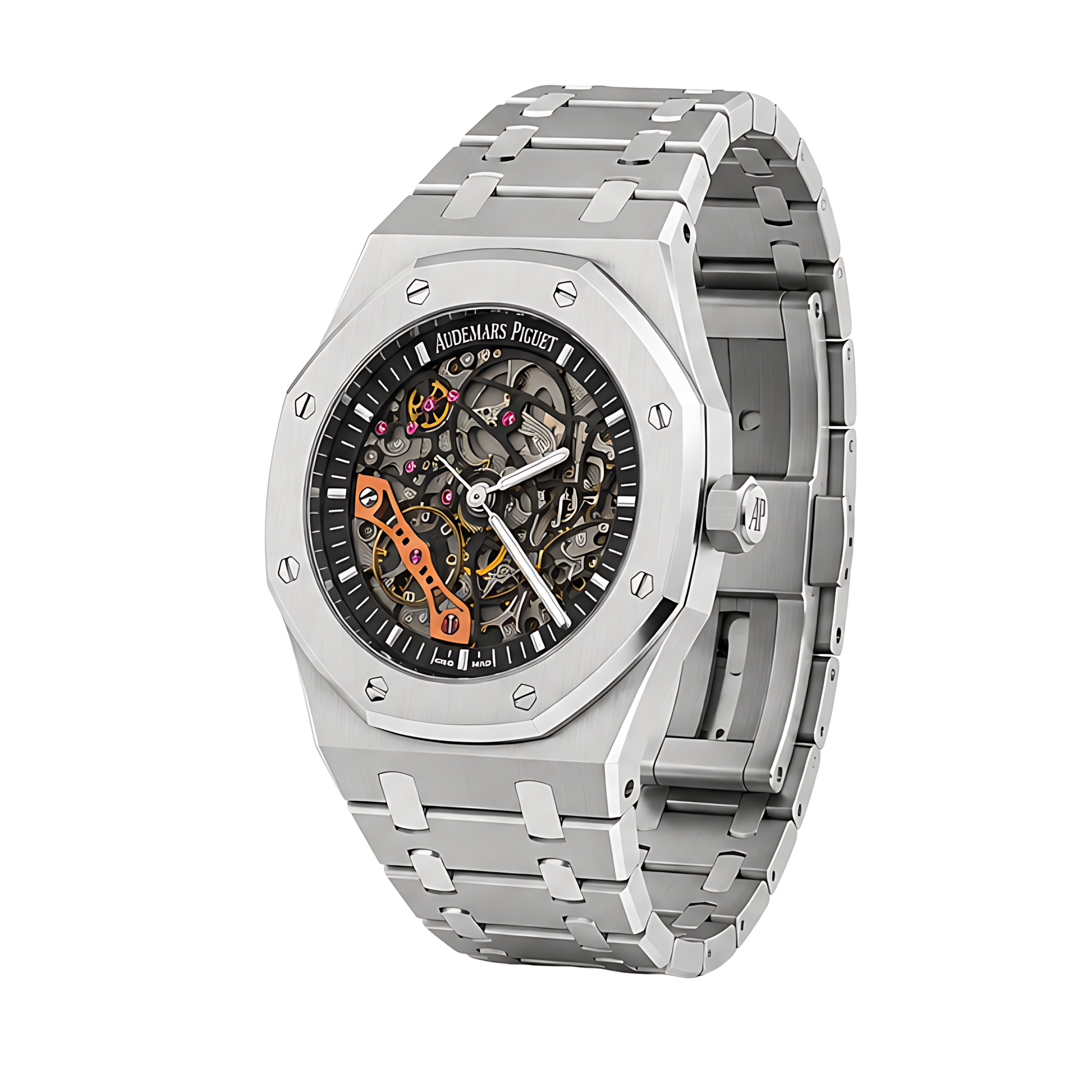 Audemars Piguet Royal Oak Skeleton Silver Black Dial Watch - image 2