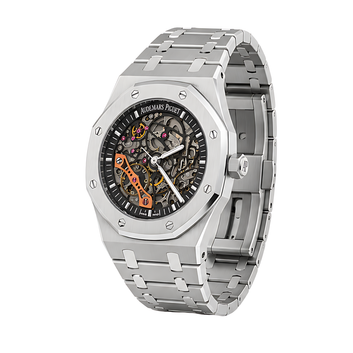Audemars Piguet Royal Oak Skeleton Silver Black Dial Watch - image 2