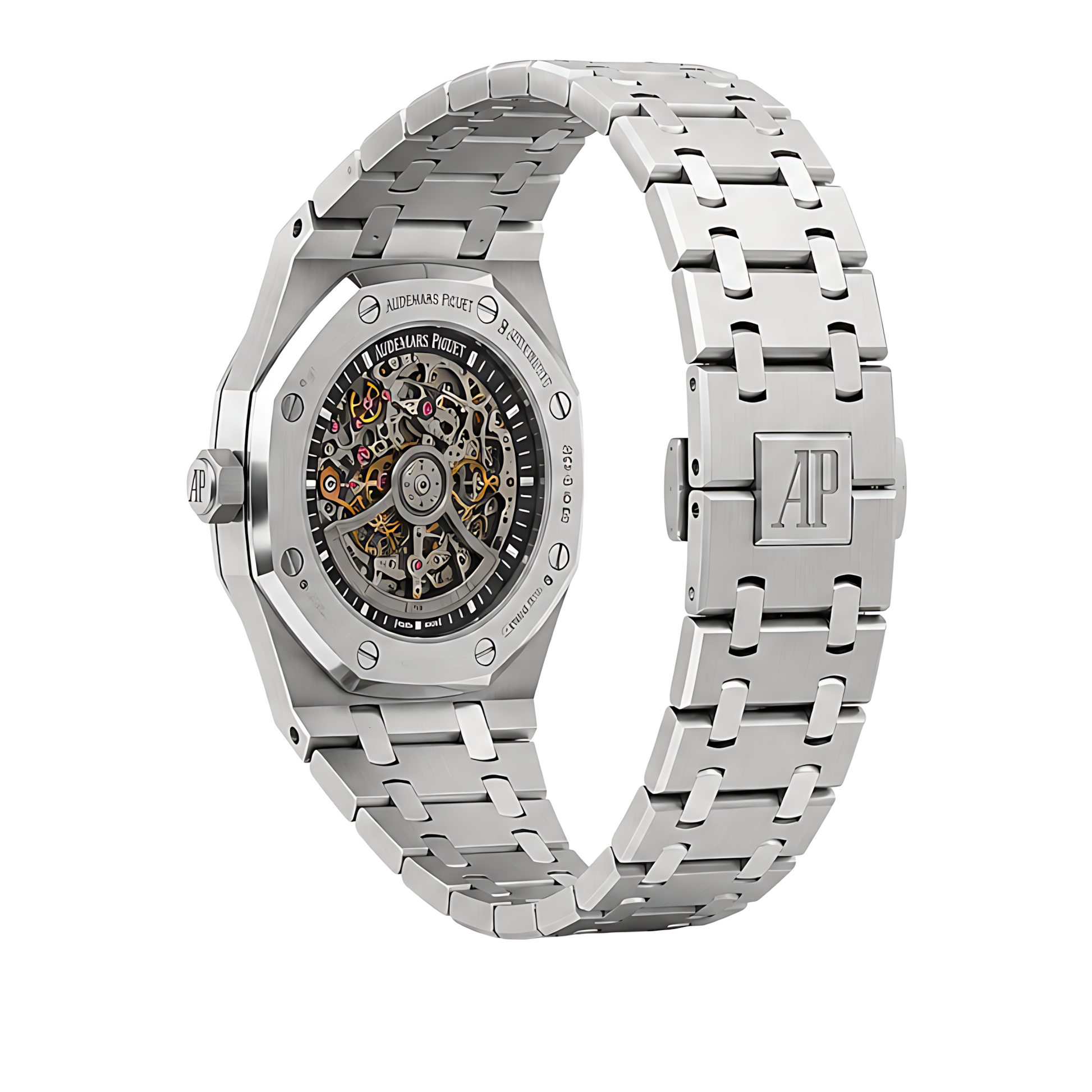 Audemars Piguet Royal Oak Skeleton Silver Black Dial Watch - image 3