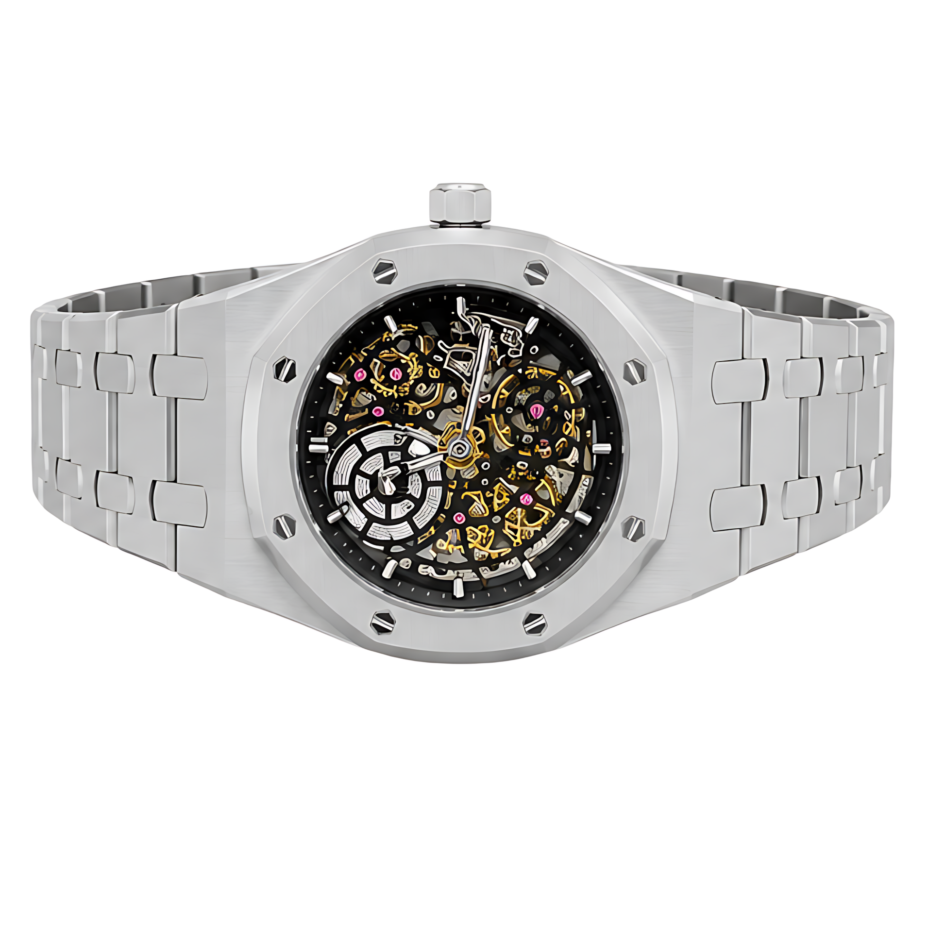 Audemars Piguet White Skeleton Dial Silver Watch - image 3