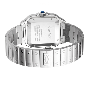 Cartier Santos de Cartier Automatic White Dial Silver Watch