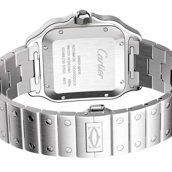 Cartier Santos de Cartier silver & Graduated Green Dial Watch