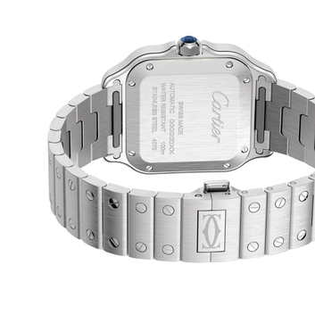 Cartier Santos de Cartier Steel Blue Dial Watch - 15feb 079