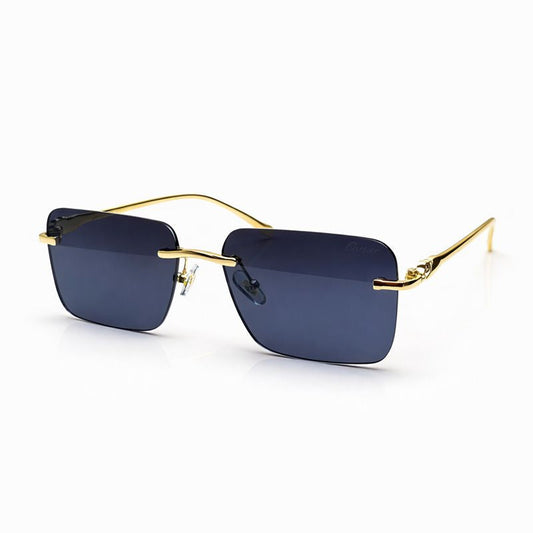 Cartier — Black-Rimless Aviator Sunglasses