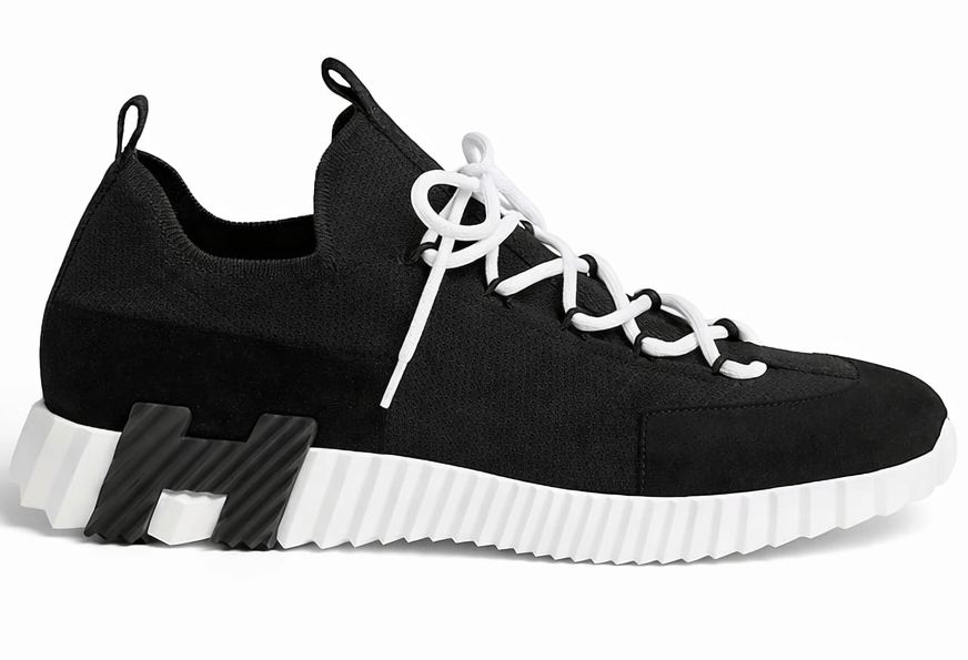 Hermès Lift Slip-On Sneaker - Black & White | Men