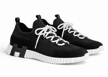 Hermès Lift Black & White Slip-On Sneaker | Men