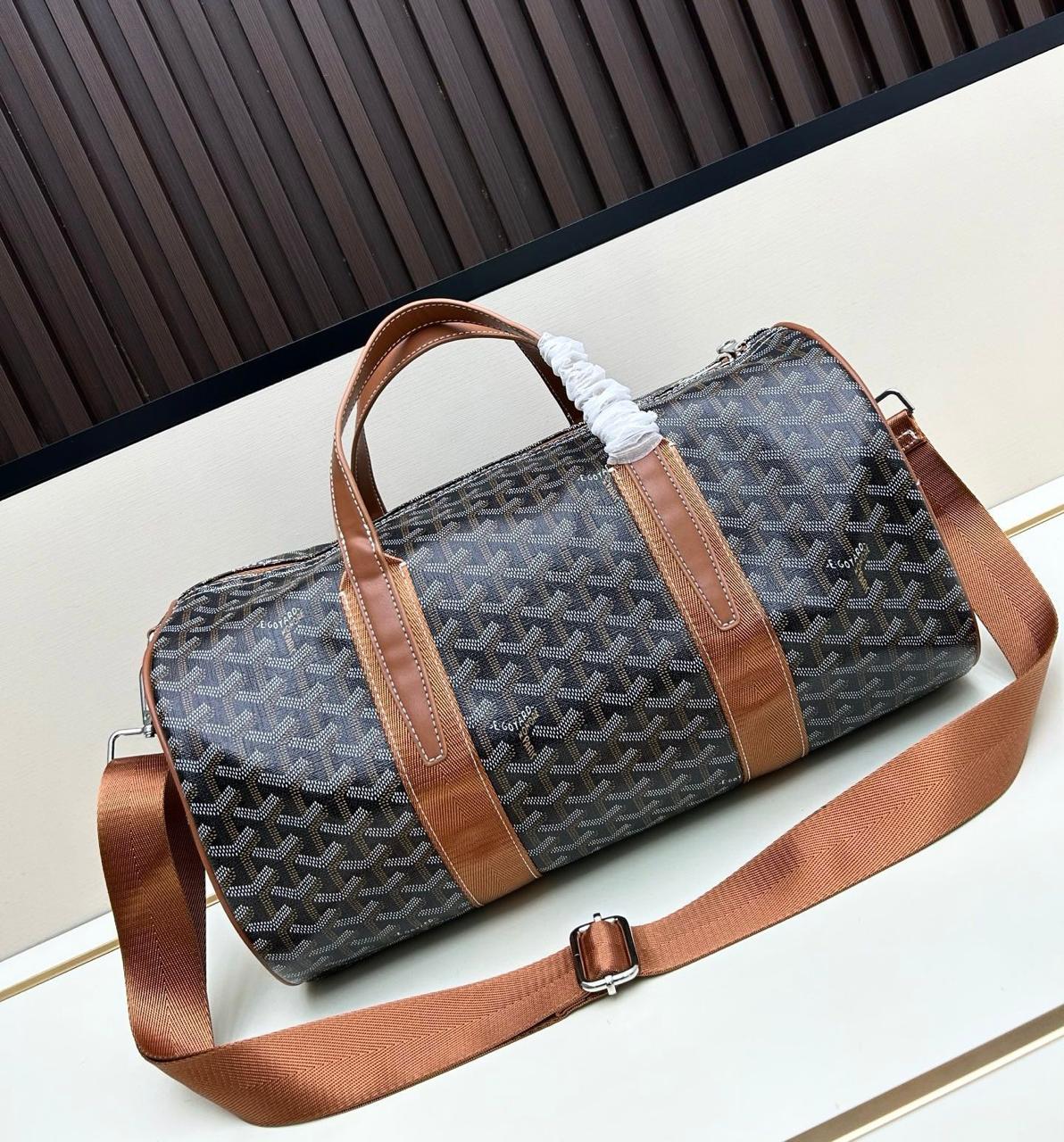 Goyard | Boeing 45 Duffel Bag – Black / Tan – Product Image 3