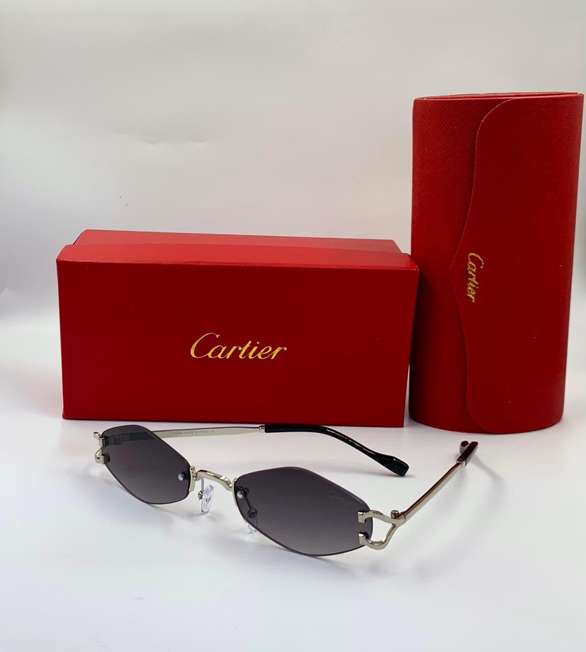 Cartier | Piccadilly Oval Sunglasses – Black / Blue – Product Image 1