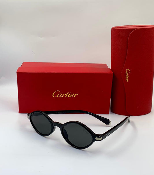 Cartier | Piccadilly Oval Sunglasses – Grey – Product Image 1