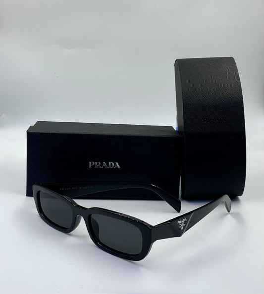 Prada | Symbole Geometric Acetate Sunglasses – Black – Product Image 1