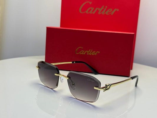 Cartier | Panthère de Cartier Rimless Eyewear – Gold / Clear – Product Image 1
