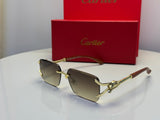 Cartier | Panthère de Cartier Sunglasses – Silver / Blue
