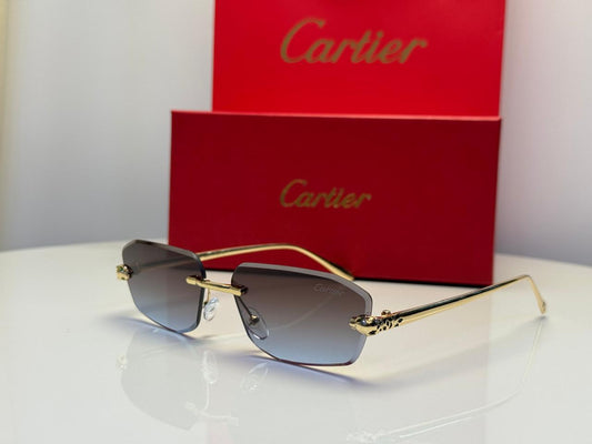 Cartier | Panthère de Cartier Sunglasses – Gold Gradient Purple – Product Image 1