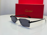 Cartier | Panthère de Cartier Rimless Sunglasses – Black / Grey Gradient
