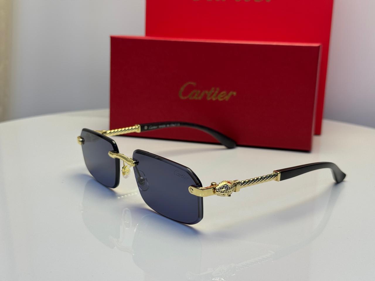 Cartier | Panthère de Cartier Sunglasses – Gold Gradient Green – Product Image 1