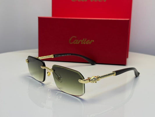 Cartier | Panthère de Cartier Sunglasses – Gold / Grey – Product Image 1
