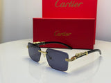 Cartier | Première de Cartier Rimless Light Blocking Eyewear – Blue / Gold / Clear