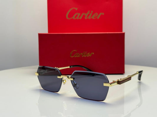Cartier | C Decor Octagonal Sunglasses – Gold / Brown Gradient – Product Image 1