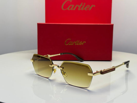 Cartier | C Decor Octagonal Sunglasses – Black / Dark Grey – Product Image 1