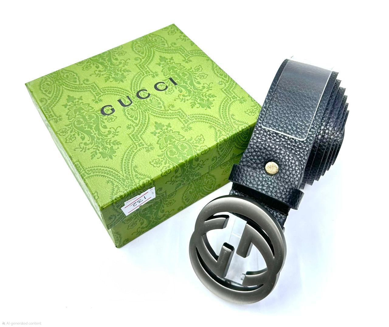 Gucci | Interlocking G Belt – Black / Glossy Black – Product Image 1
