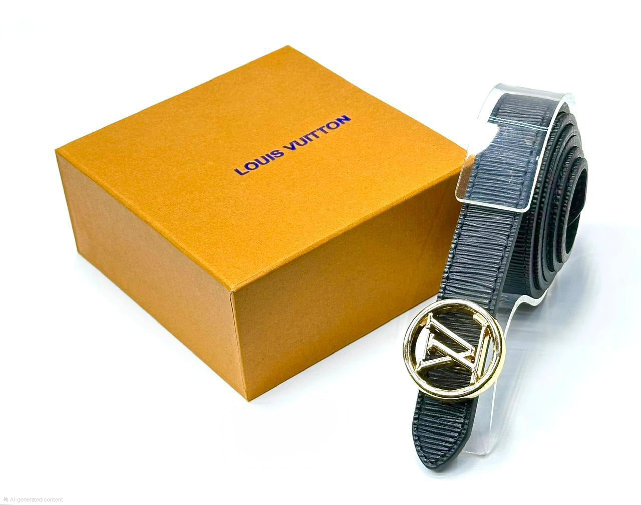 Louis Vuitton | LV Pyramide Leather Belt – Black / White – Product Image 1
