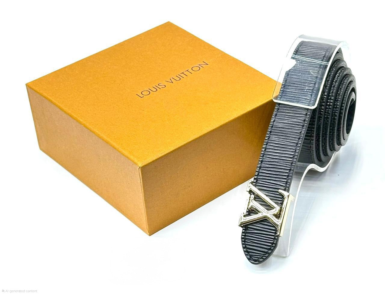 Louis Vuitton | LV Circle Epi Leather Belt – Silver – Product Image 1