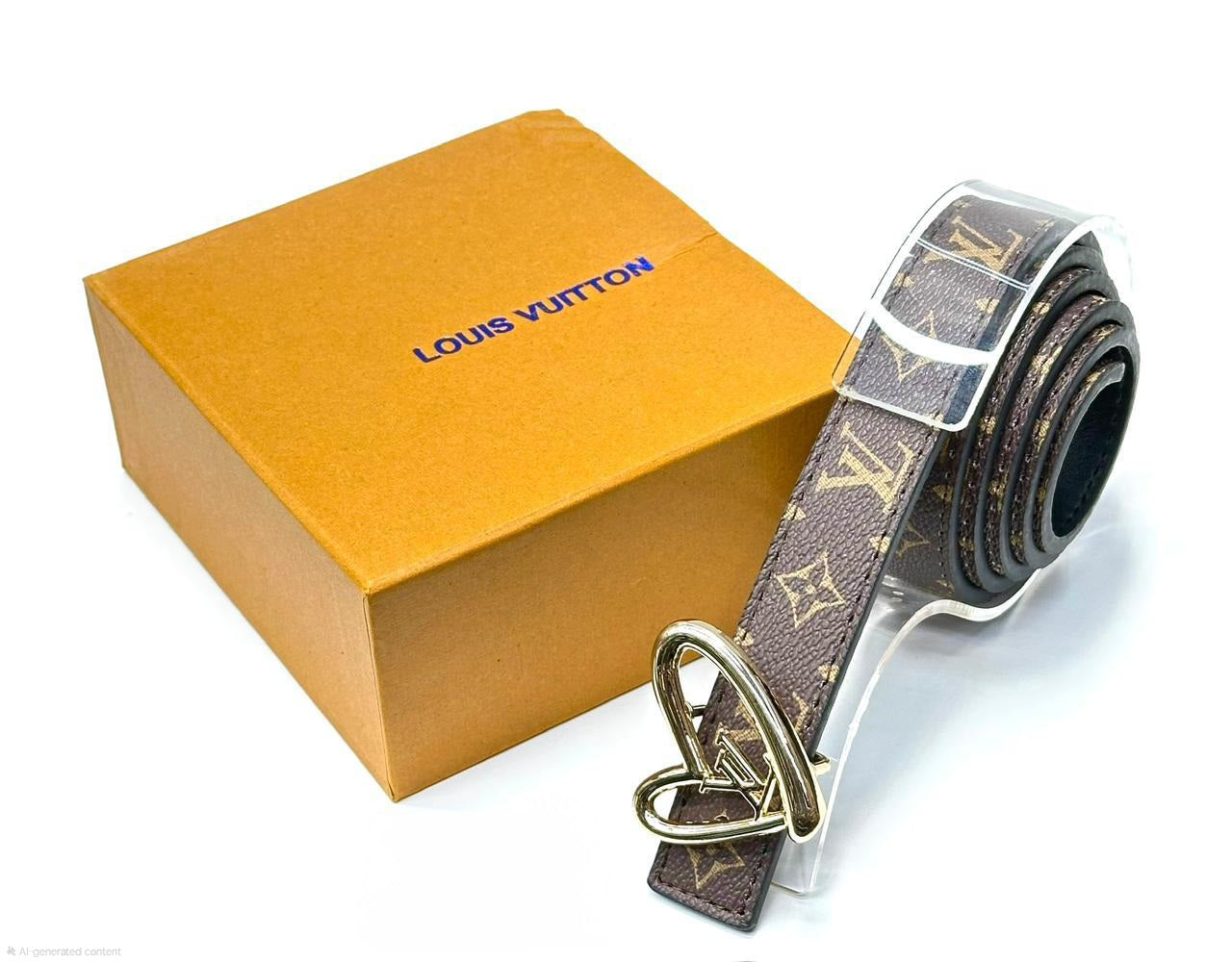 Louis Vuitton | LV Circle Epi Leather Belt – Gold – Product Image 1