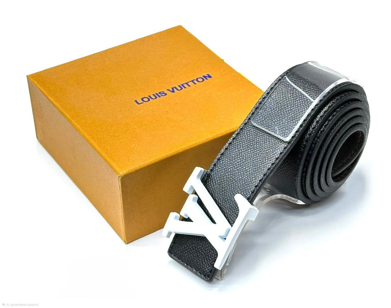 Louis Vuitton | LV Cut Out Epi Leather Belt – Silver – Product Image 1