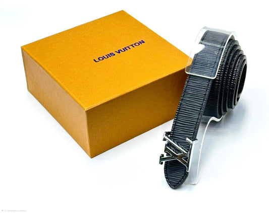Louis Vuitton | LV Pyramide Leather Belt – Black / Orange / Red – Product Image 1