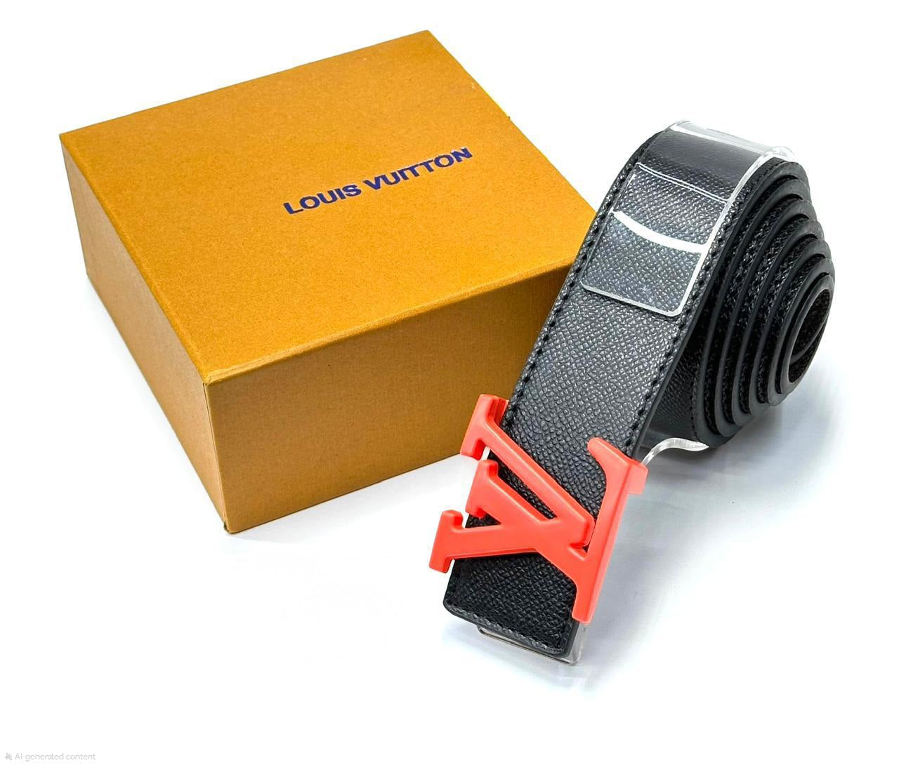 Louis Vuitton | LV Heart Grained Leather Belt – Black – Product Image 1