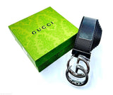 Gucci | Square Buckle Belt – Black / Silver