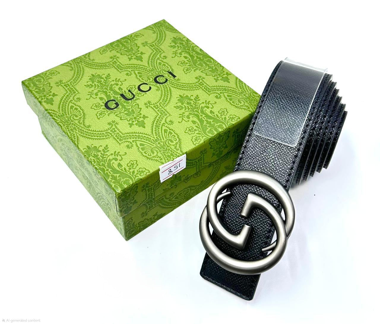 Gucci | Marmont Double G Belt – Black / White – Product Image 1