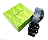 Gucci | Interlocking G Belt – Black / with Distressed Silver Hardware