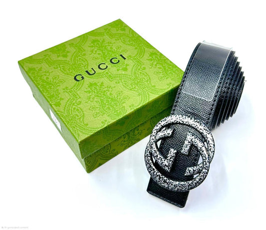 Gucci | Interlocking G Belt – Black / Silver / Gold – Product Image 1