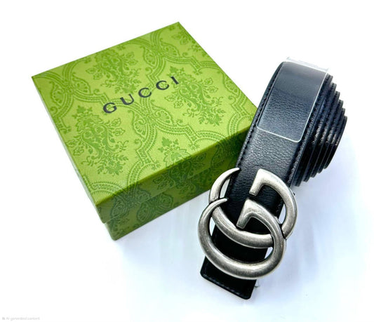Gucci | Interlocking G Belt – Black / On Black – Product Image 1