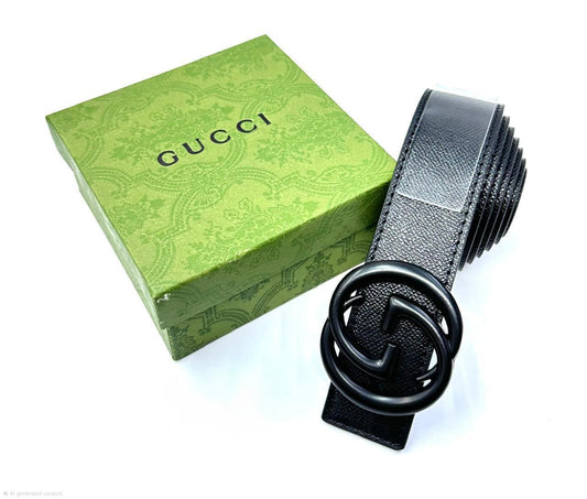 Gucci | Blondie Interlocking G Belt – Navy Blue / Silver Black – Product Image 1