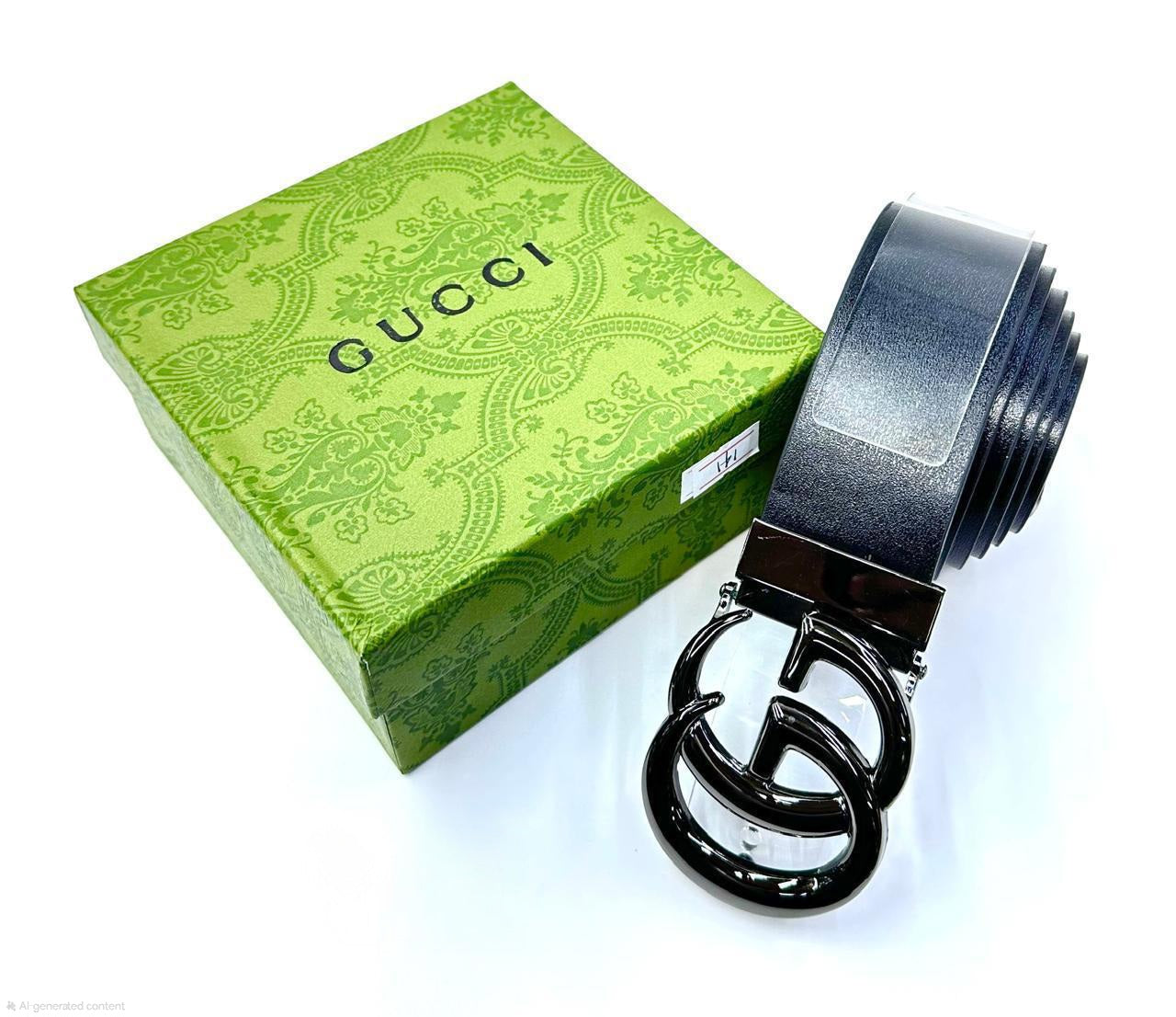 Gucci | Blondie Interlocking G Belt – Black / Silver / Black – Product Image 1