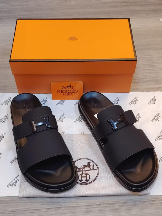 Hermès | Electric Sandals – Orange / Noir – Product Image 1