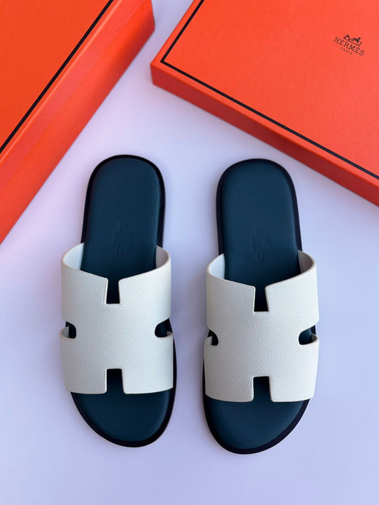 Hermès | Izmir Sandals – Noir / Orange – Product Image 1
