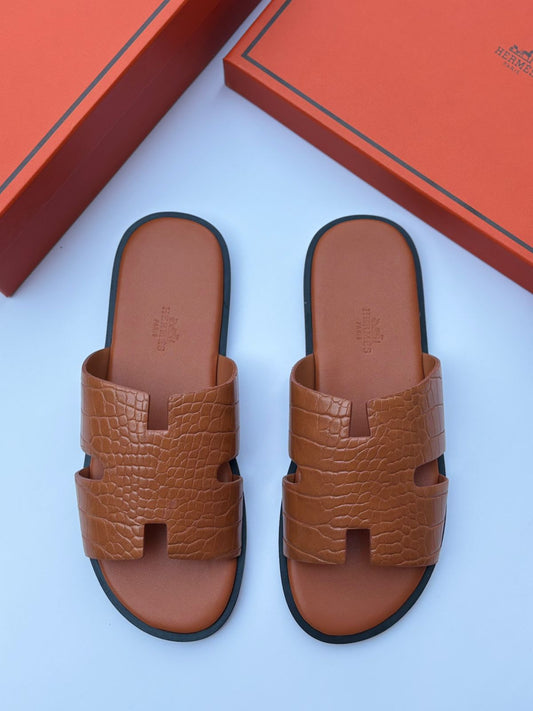 Hermès | Electra Sandals – Noir / Orange – Product Image 1
