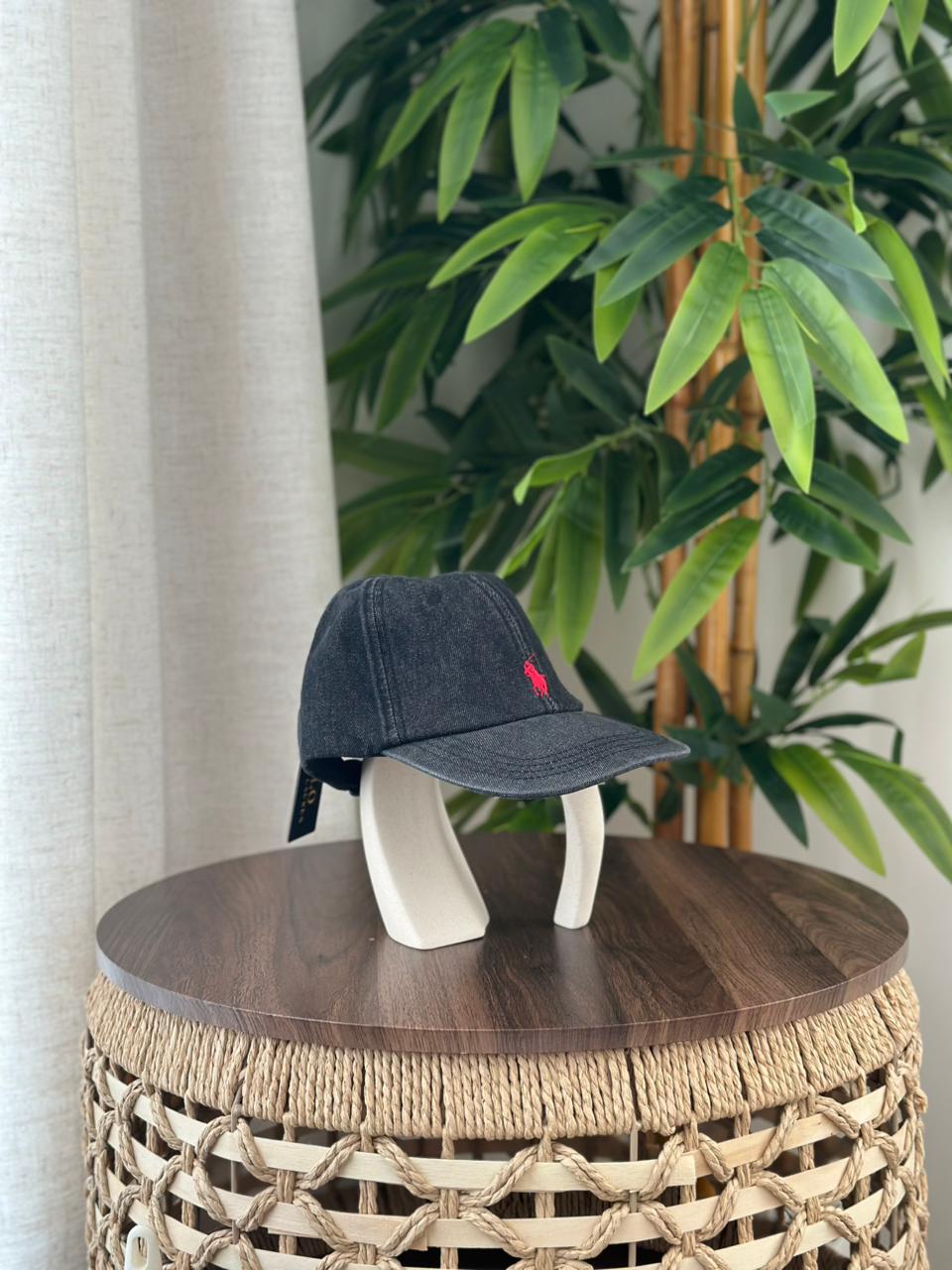 Polo Ralph Lauren | Denim Ball Cap – Black / White – Product Image 1