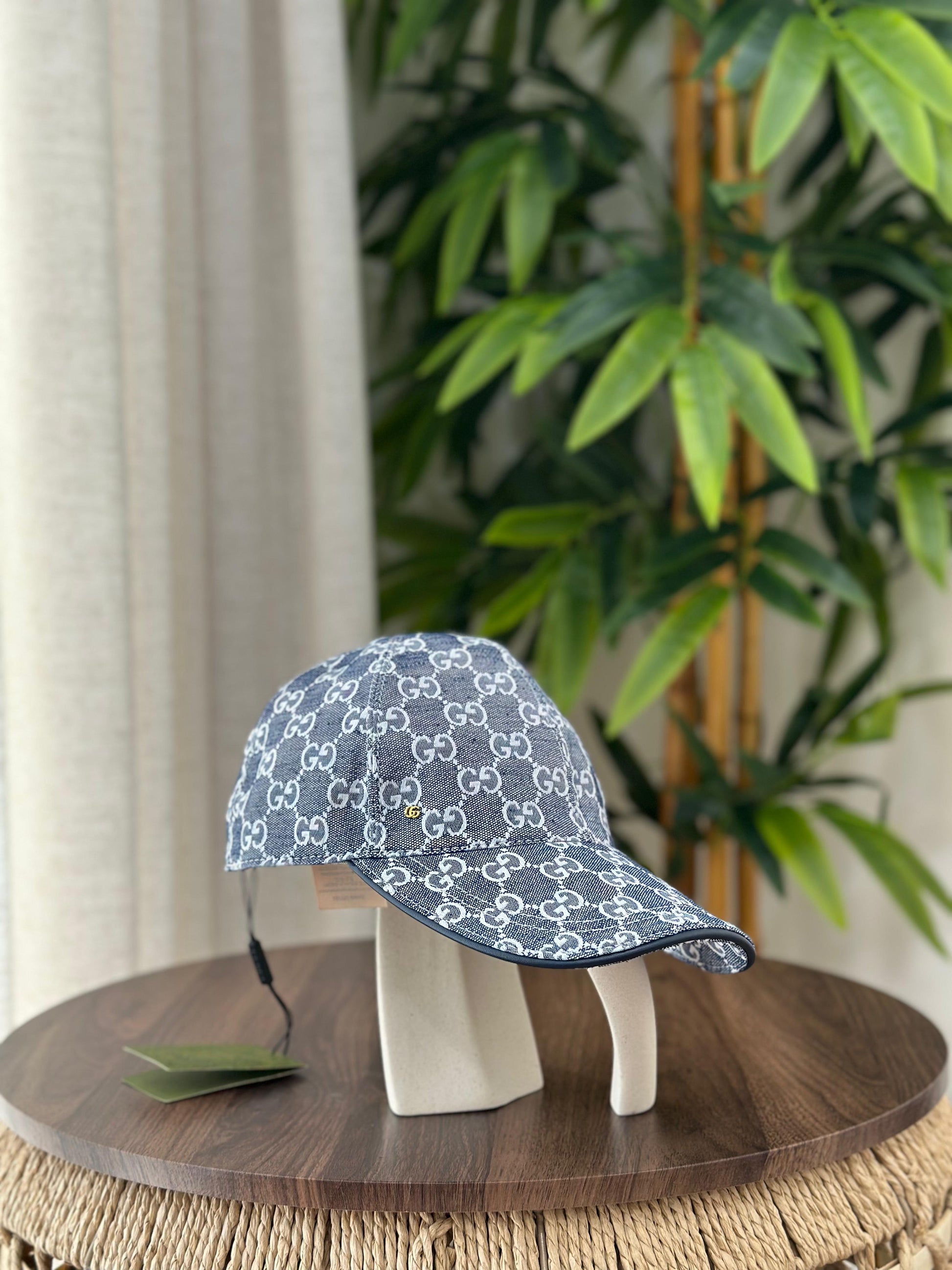 Gucci | GG Canvas Baseball Cap – Light Blue / White – Product Image 1