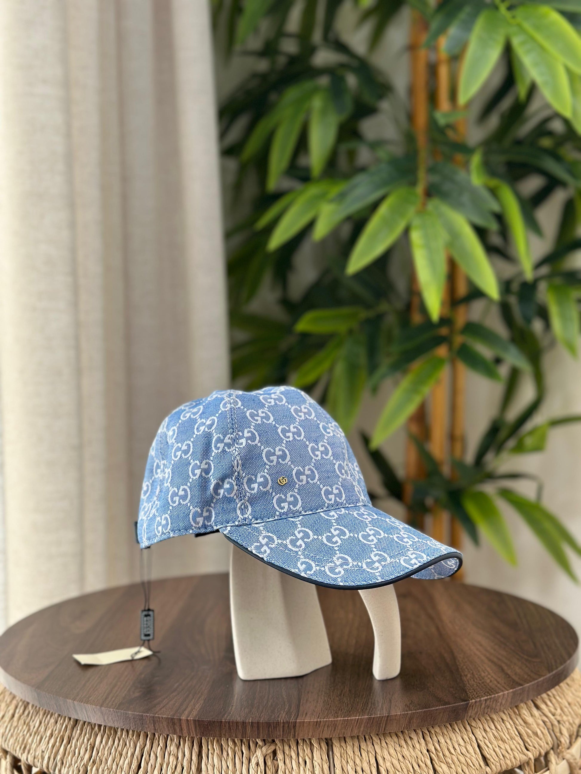 Gucci | Jumbo GG Denim Baseball Cap – Dark Blue / Ivory – Product Image 1
